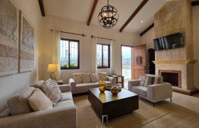 Property with beautiful views and a spacious garden