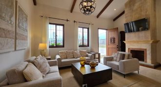 Property with beautiful views and a spacious garden